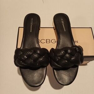 BCBGeneration Black Women's Slide Sandals